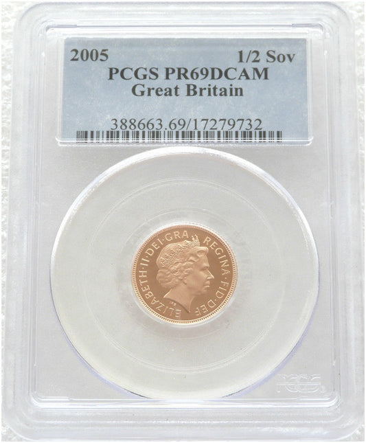 2005 St George and the Dragon Half Sovereign Gold Proof Coin PCGS PR69 DCAM - Timothy Noad
