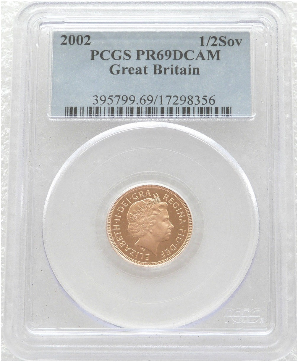 2002 Golden Jubilee Half Sovereign Gold Proof Coin PCGS PR69 DCAM