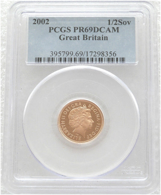 2002 Golden Jubilee Half Sovereign Gold Proof Coin PCGS PR69 DCAM