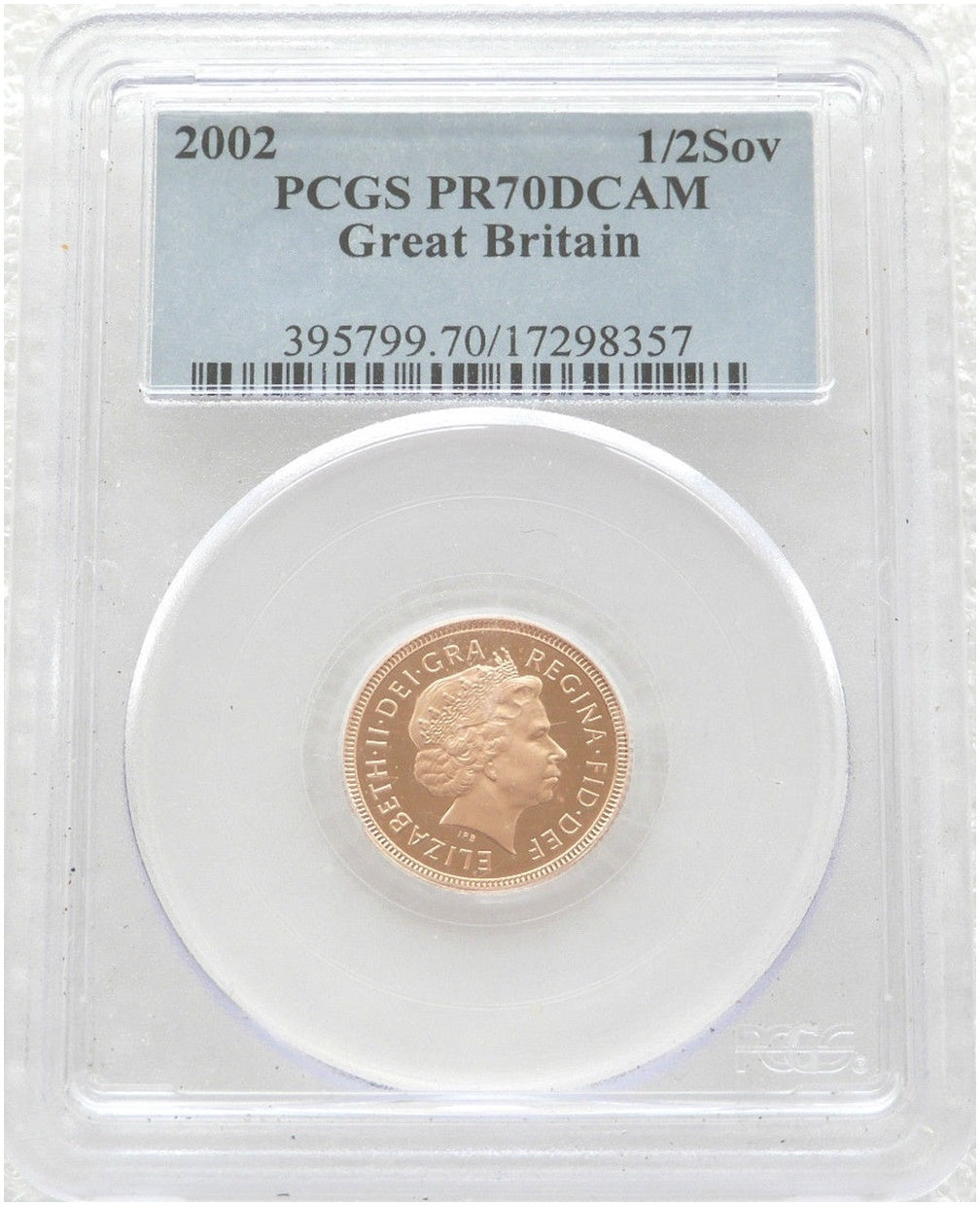 2002 Golden Jubilee Half Sovereign Gold Proof Coin PCGS PR70 DCAM