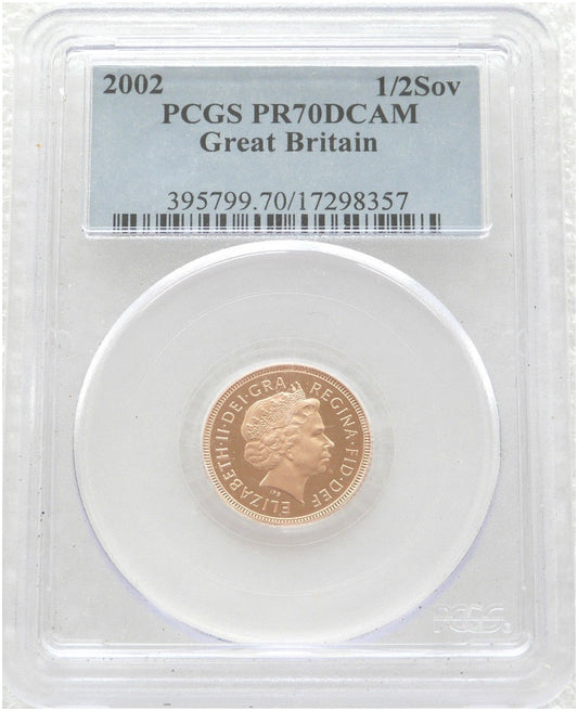 2002 Golden Jubilee Half Sovereign Gold Proof Coin PCGS PR70 DCAM
