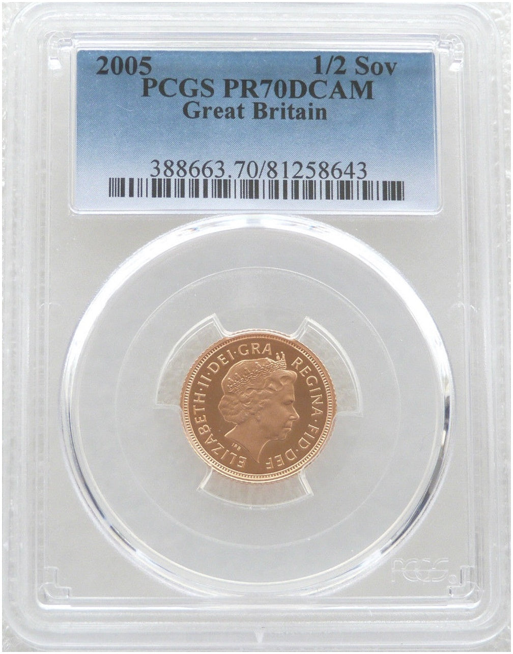 2005 St George and the Dragon Half Sovereign Gold Proof Coin PCGS PR70 DCAM - Timothy Noad