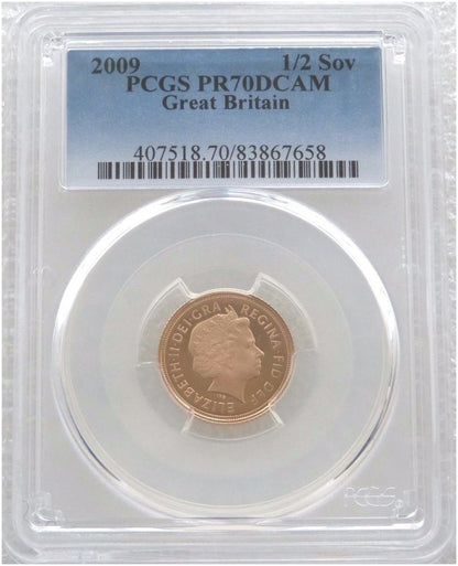 2009 St George and the Dragon Half Sovereign Gold Proof Coin PCGS PR70 DCAM