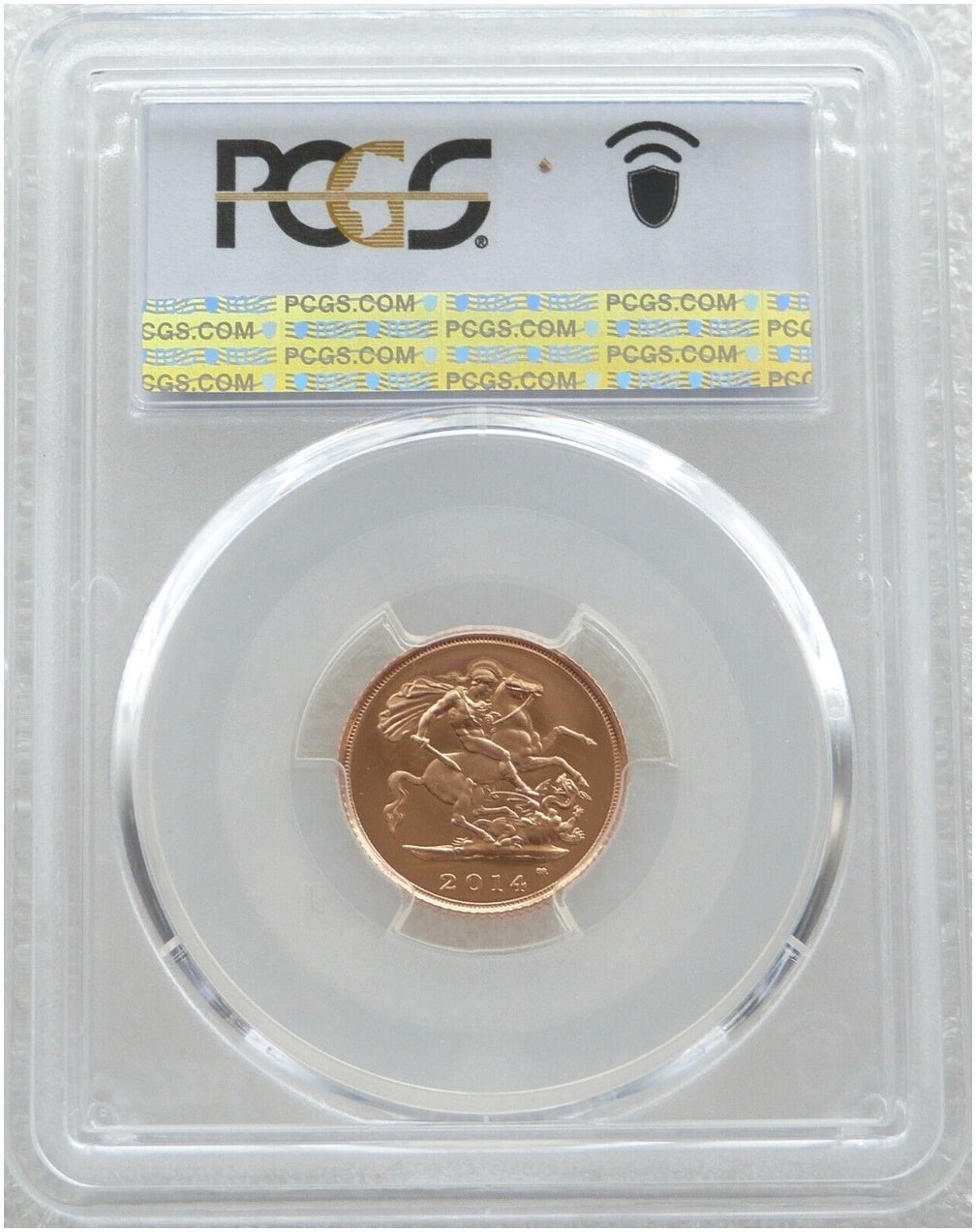 2014 St George and the Dragon Half Sovereign Gold Proof Coin PCGS PR69 DCAM Mint Error Mule