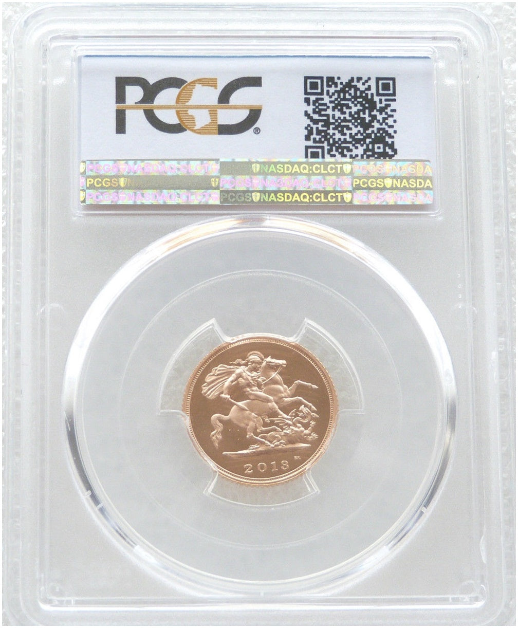 2013 St George and the Dragon Half Sovereign Gold Proof Coin PCGS PR70 DCAM