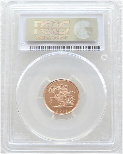 2014 St George and the Dragon Half Sovereign Gold Proof Coin PCGS PR70 DCAM
