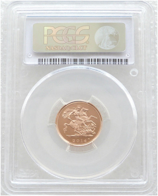 2014 St George and the Dragon Half Sovereign Gold Proof Coin PCGS PR70 DCAM