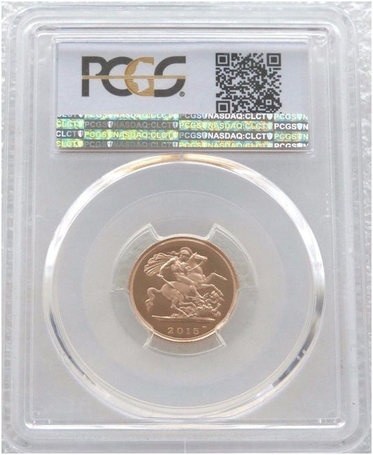 2015 St George and the Dragon Half Sovereign Gold Proof Coin PCGS PR69 DCAM - Fifth Portrait