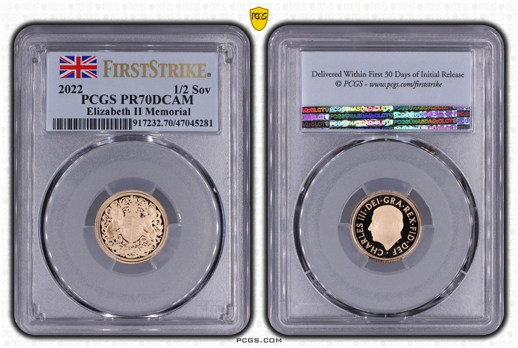 2022 Memorial Half Sovereign Gold Proof Coin PCGS PR70 DCAM First Strike