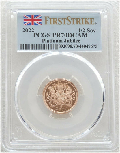 2022 Platinum Jubilee Half Sovereign Gold Proof Coin PCGS PR70 DCAM First Strike