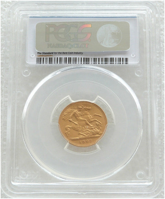 1902 Edward VII Coronation Half Sovereign Gold Matte Proof Coin PCGS PR63
