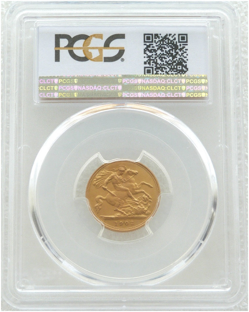 1902 Edward VII Coronation Half Sovereign Gold Matte Proof Coin PCGS PR62