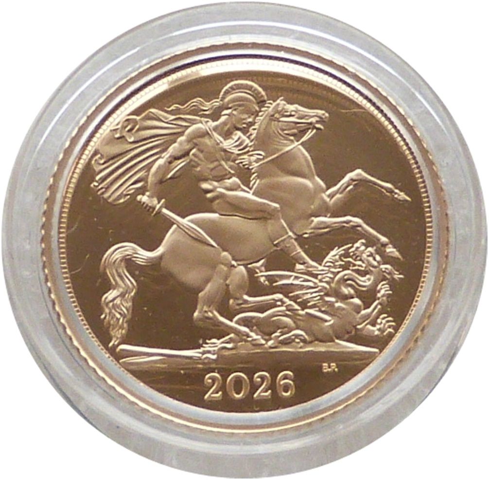 2026 St George and the Dragon Half Sovereign Gold Proof Coin Box Coa