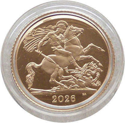 2026 St George and the Dragon Half Sovereign Gold Proof Coin Box Coa