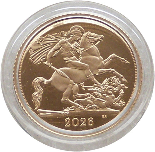 2026 St George and the Dragon Half Sovereign Gold Proof Coin Box Coa